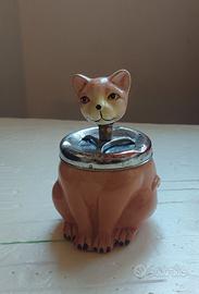 Posacenere vintage gatto in ceramica a pressione