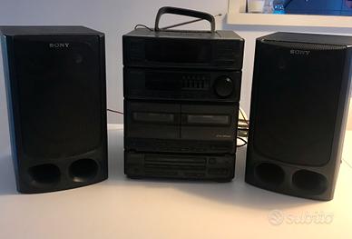 Impianto stereo Sony anni 90 con casse