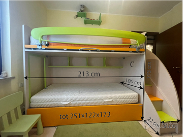 Letto a castello Moretti compact per cameretta