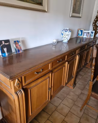 Credenza classica TUTTA IN VERO  legno 293 cm