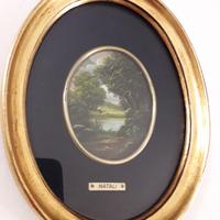 Miniatura Dipinto NATALI Scorcio di fiume