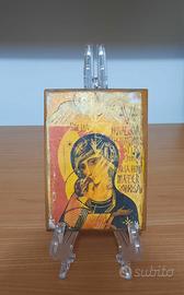 Icona sacra "Madonna con bambino" su legno