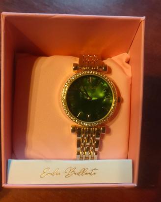 Orologio Emilia Brillante donna oro e verde