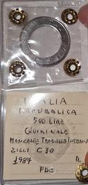 moneta 500 lire con errore di conio 