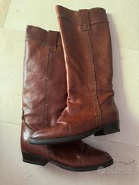 Stivali  cavallerizza vintage Aler  in vera pelle