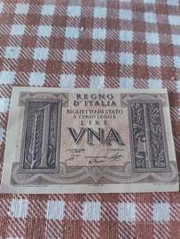 banconota originale UNAlira1934  la vend