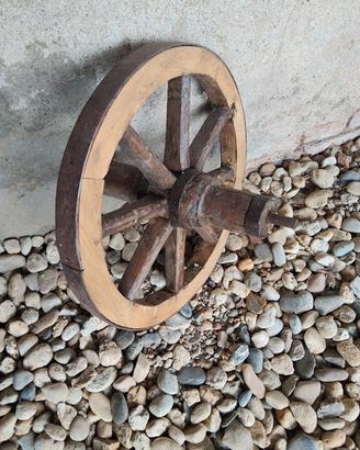 ruota antica in legno 