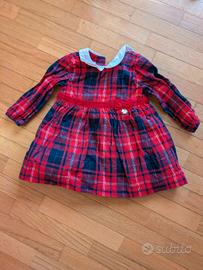 vestito rosso chicco bimba 12 mesi