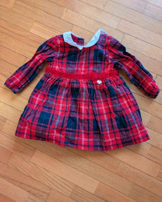 vestito rosso chicco bimba 12 mesi