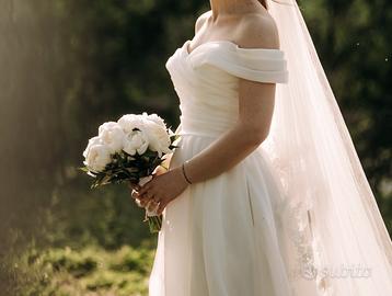 Abito da sposa tripla organza misto seta