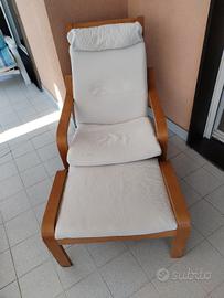 Poltrona e poggiapiedi ikea