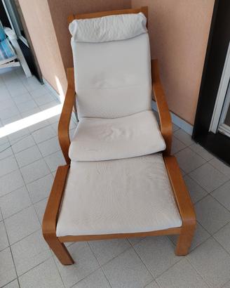 Poltrona e poggiapiedi ikea