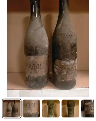 Bottiglia vino Barolo da 1900 + altre antiche