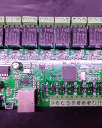 🌐 Scheda Relè Ethernet TCP/IP 8 Canali 10A 🌐