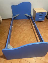 Letto singolo con cassetto e materasso