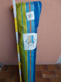 Sedia NUOVA campeggio spiaggia in tela e metallo