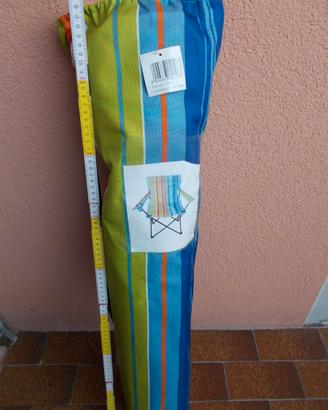 Sedia NUOVA campeggio spiaggia in tela e metallo