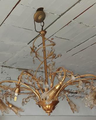 lampadario dorato 