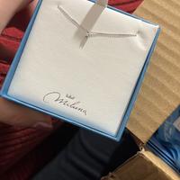 Miluna collana punto luce diamate oro bianco