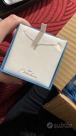 Miluna collana punto luce diamate oro bianco