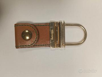 Portachiavi VALEXTRA Vintage in Pelle e Oro