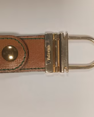 Portachiavi VALEXTRA Vintage in Pelle e Oro