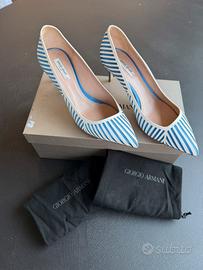 Tacco Giorgio Armani 39,5 bianco e blu