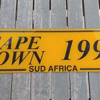 Targa vintage plastica Cape Town Sudafrica '96