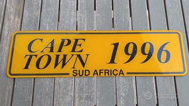 Targa vintage plastica Cape Town Sudafrica '96