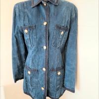 ERREUNO Giacca invernale imbottita denim blu tg.M