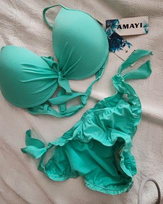 costume da bagno 2 pezzi, verde acquarello