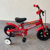 Bici Disney Cars bambini 12” con rotelle