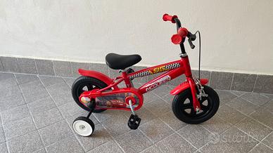 Bici Disney Cars bambini 12” con rotelle