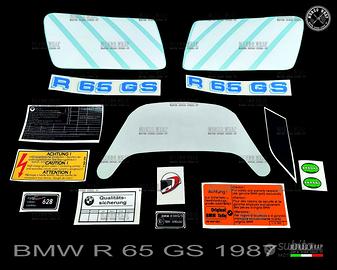 Kit adesivi BMW R 65 GS anno 1987 - c. azzurro.