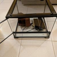 Terrario 50*50*40 cm in vetro con tappetino riscal