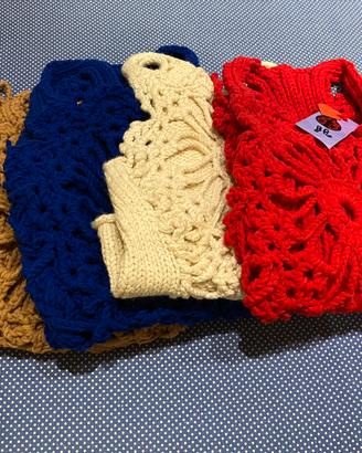 N. 4 Gilet da donna fatti a mano (nuovi)