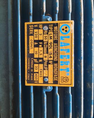 Motore elettrico Lafert LM 90L S4, 2 HP , 1,5 KWH