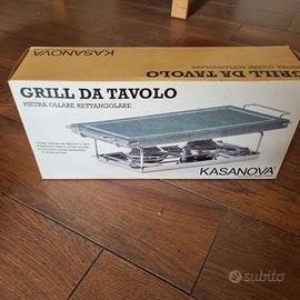 grill da tavolo in pietra ollare rettangolare