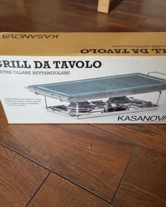 grill da tavolo in pietra ollare rettangolare