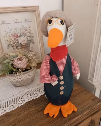 Paperotto fermaporta Tino in stile country - 38 cm