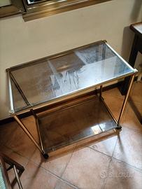 Carrello vetro e metallo