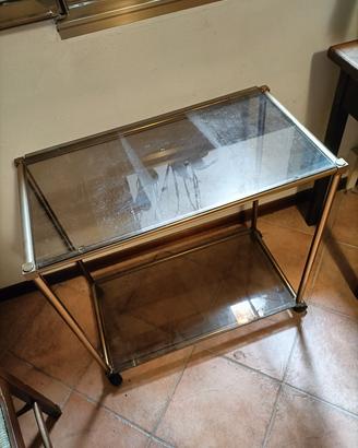 Carrello vetro e metallo