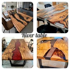 🌿 Tavoli in legno e resina su misura 