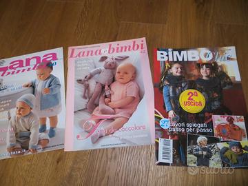 3 riviste  per lavori di maglia per bambini