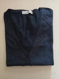 Cardigan blu scuro Zara cotone XL 
