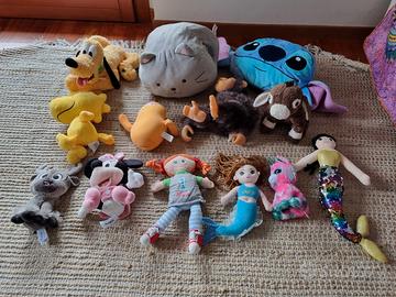 Set di peluche bambina varie dimensioni