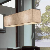 Lampadario parallelepipedo in tessuto cm 100