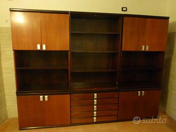 mobile salotto studio vintage anni 70 massello