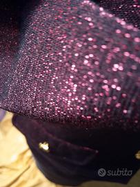 Completo elegante nero/melanzana e ciclamino