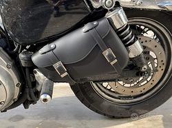 Borsa a forcellone in pelle Harley Sportster Sinis